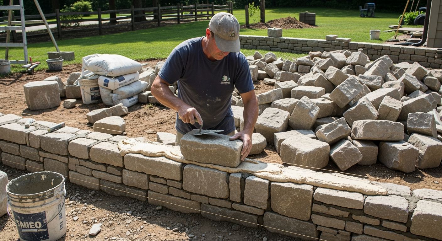 Macon professionnel au travail a Rémigny, Quebec
