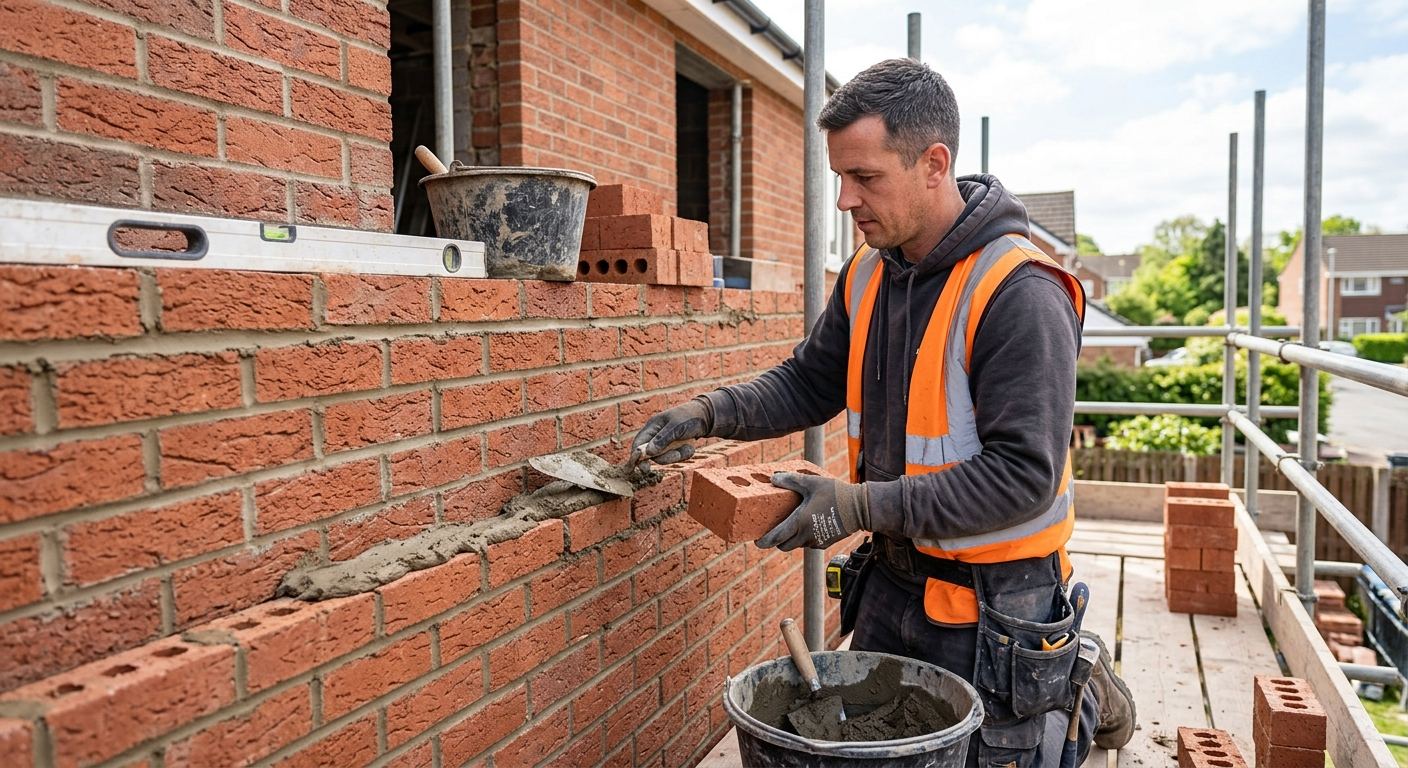 Travaux de maconnerie exterieure a Ham-Sud