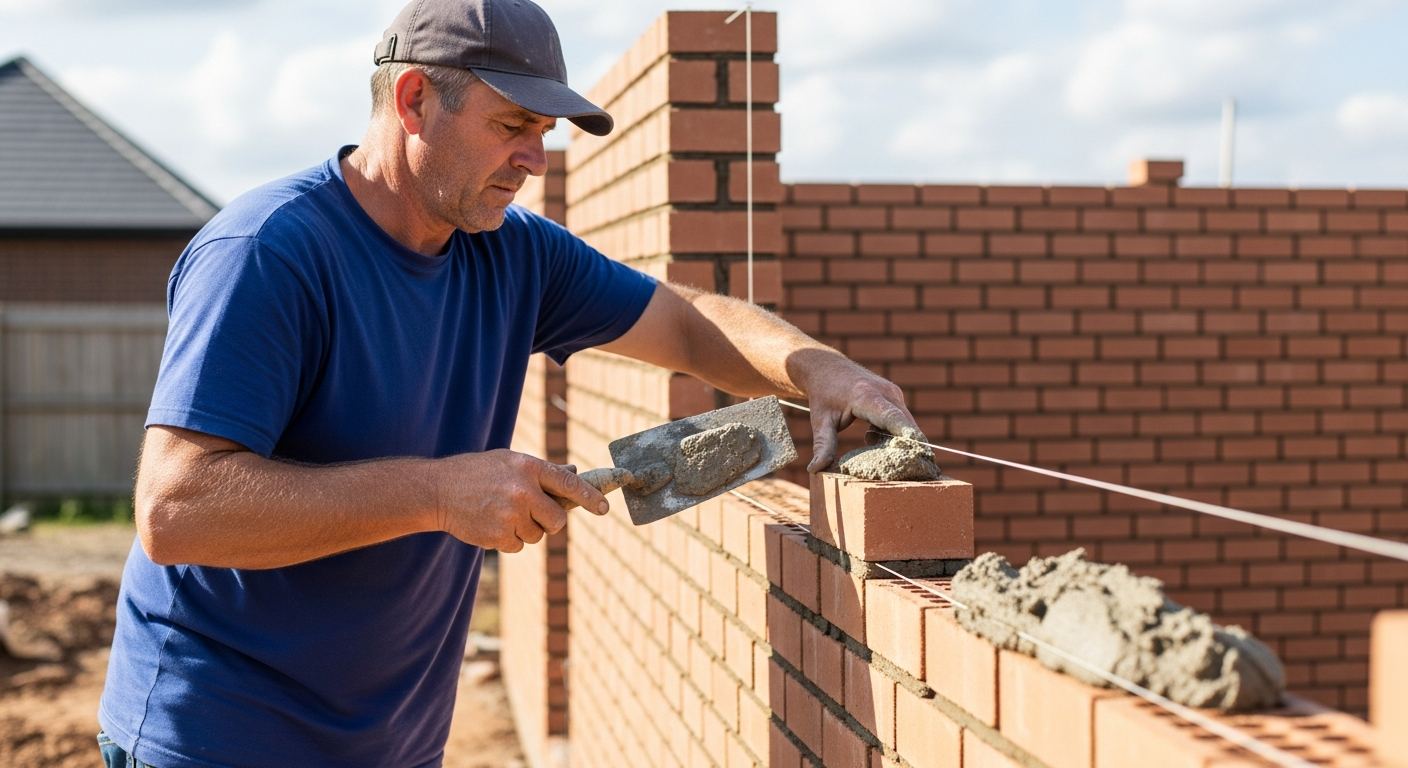 Construction de muret en pierre a Brome