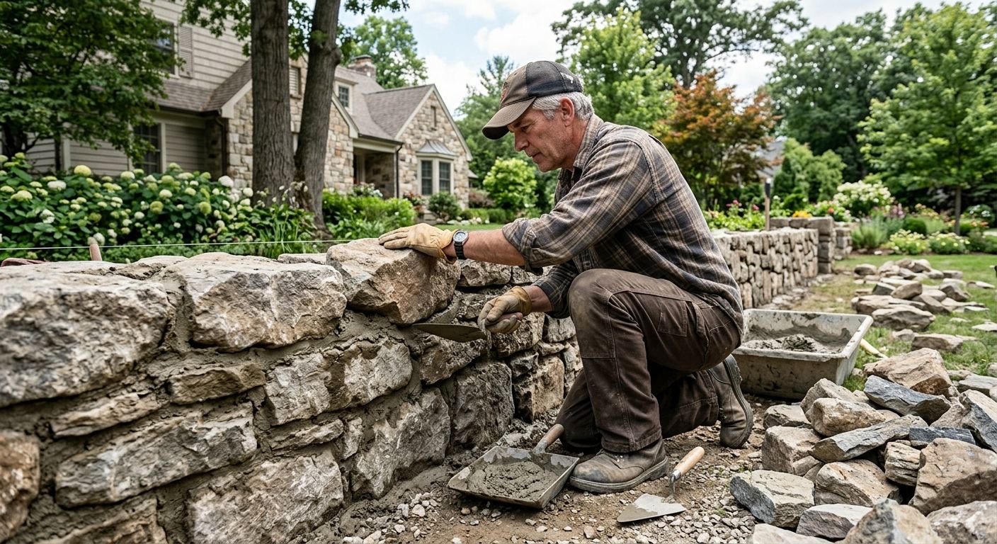 Macon professionnel au travail a Frontenac, Quebec