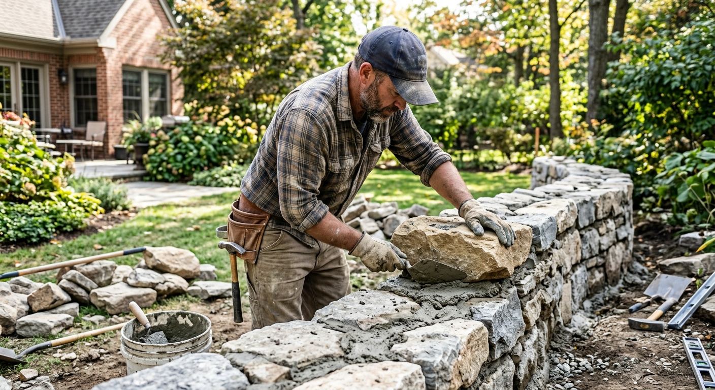 Travaux de maconnerie exterieure a Danville